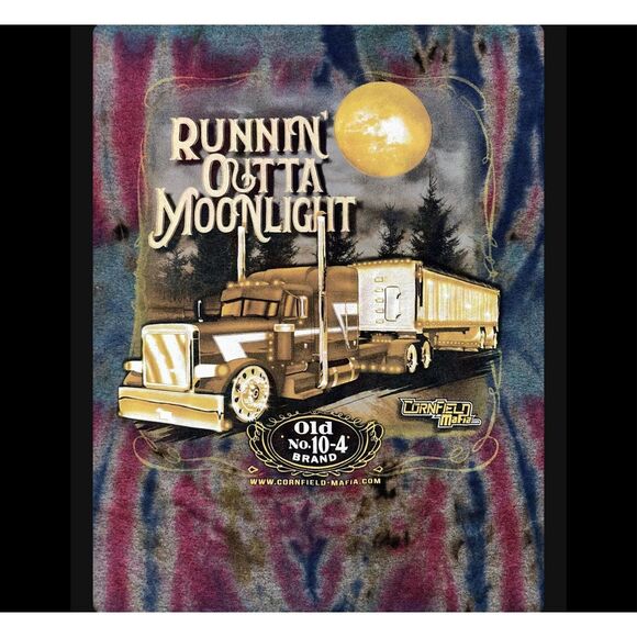 Trucker Running Outta Moonlight Tie-Dye Tee - Picture 3 of 5